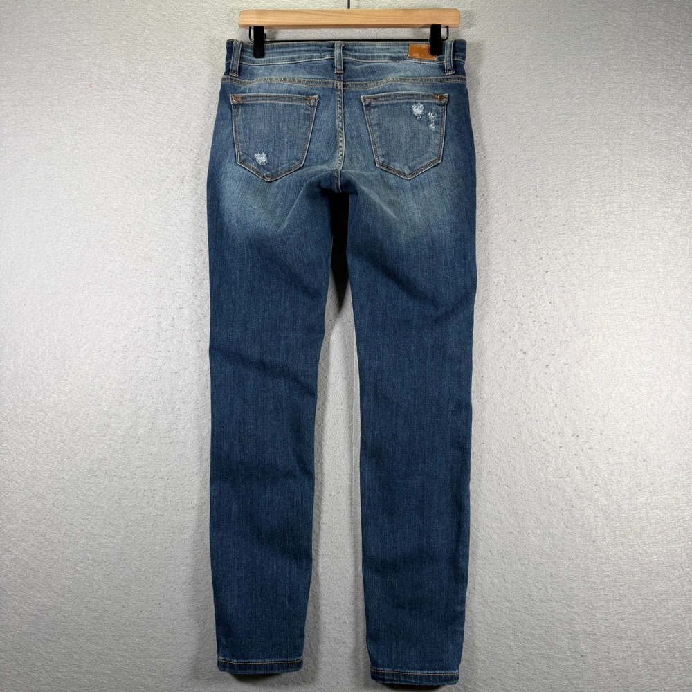 Judy Blue Womens Jeans Size 9/29 Distressed Buffalo Plaid Patch Skinny - Picture 2 of 13